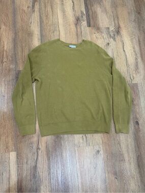 COS Men's Crewneck Sweater in Olive Green